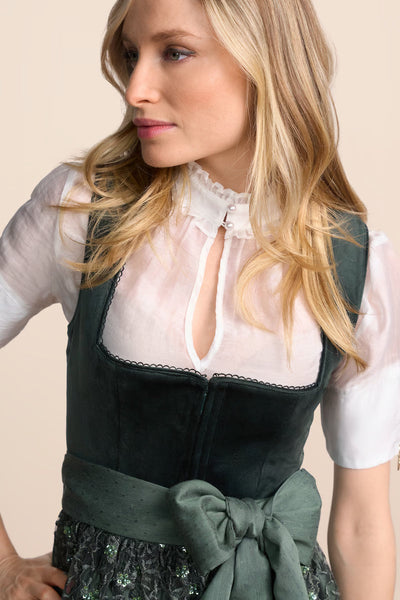 Kruger midi Dirndl 2pcs. 60cm "Elira" green