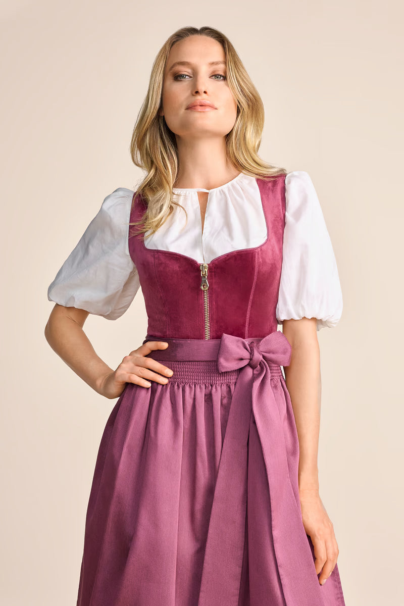 Kruger Long Dirndl 2pcs. 70cm "Ayuna" pink