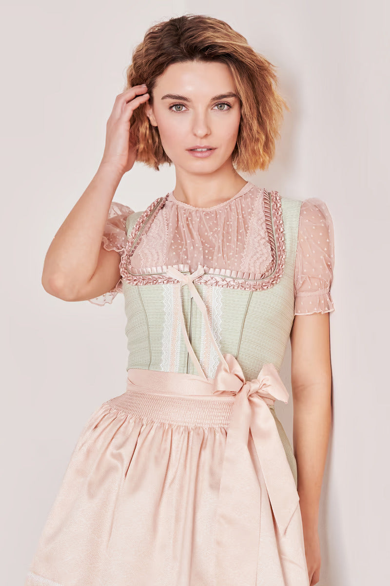 Kruger Mini Dirndl 2pcs. 50cm "Rina" mint (36,38)