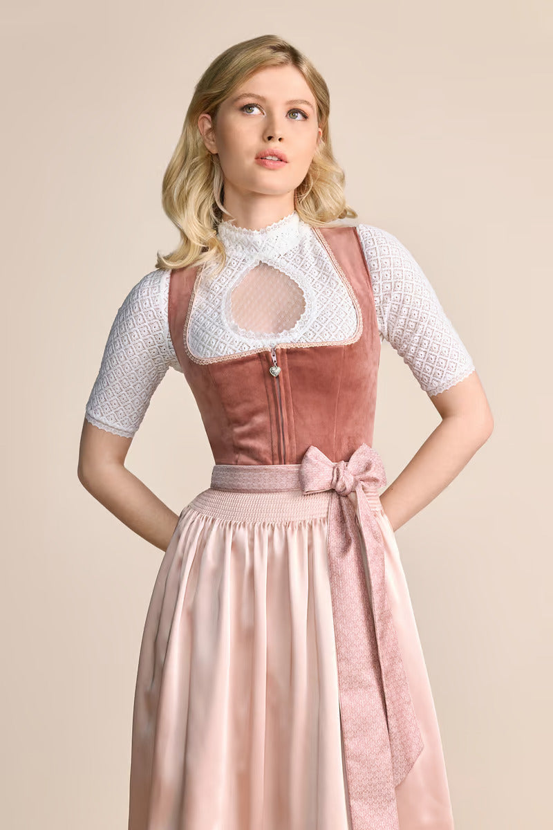 Kruger Mini Dirndl 2pcs. 60cm "Dena" red (40,42)