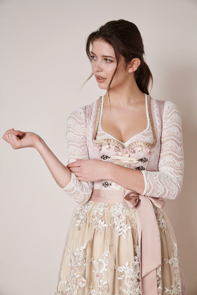 Kruger Mini Dirndl 2pcs. 50cm "Blossom" pink