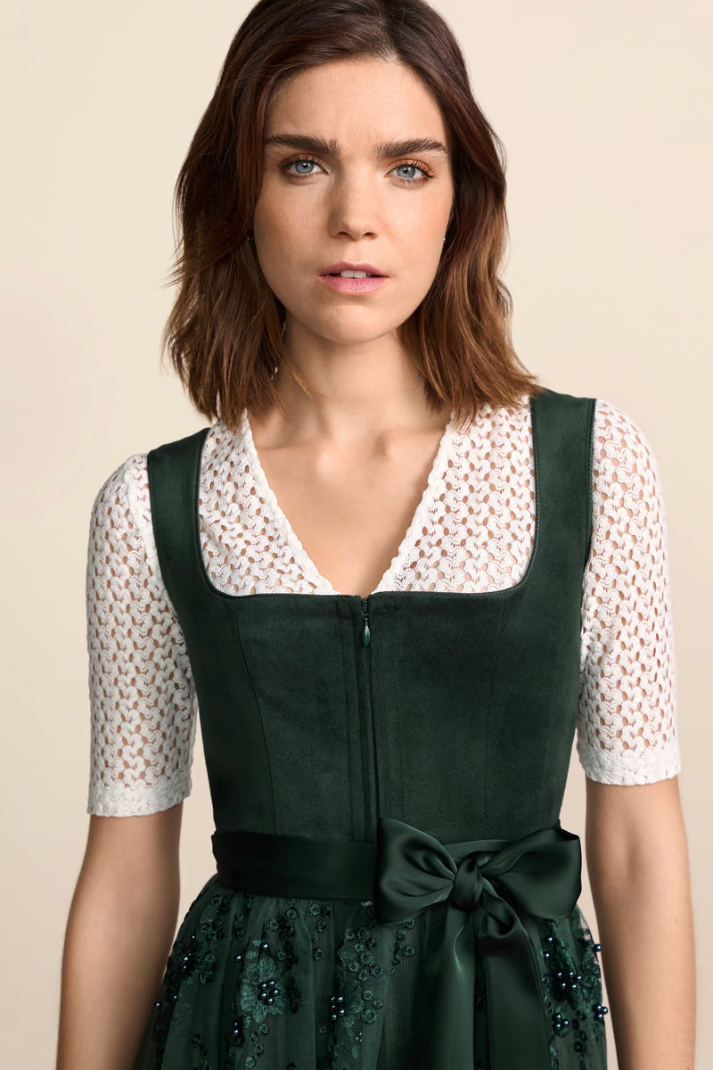 Kruger Midi Dirndl 2pcs. 60cm "Lovira" green