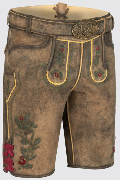 Kruger Men's Lederhosen "Charlie" with belt (light brown)