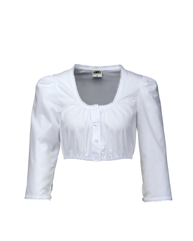 Berwin Dirndl Blouse 3/4 Sleeve "Kathi" white