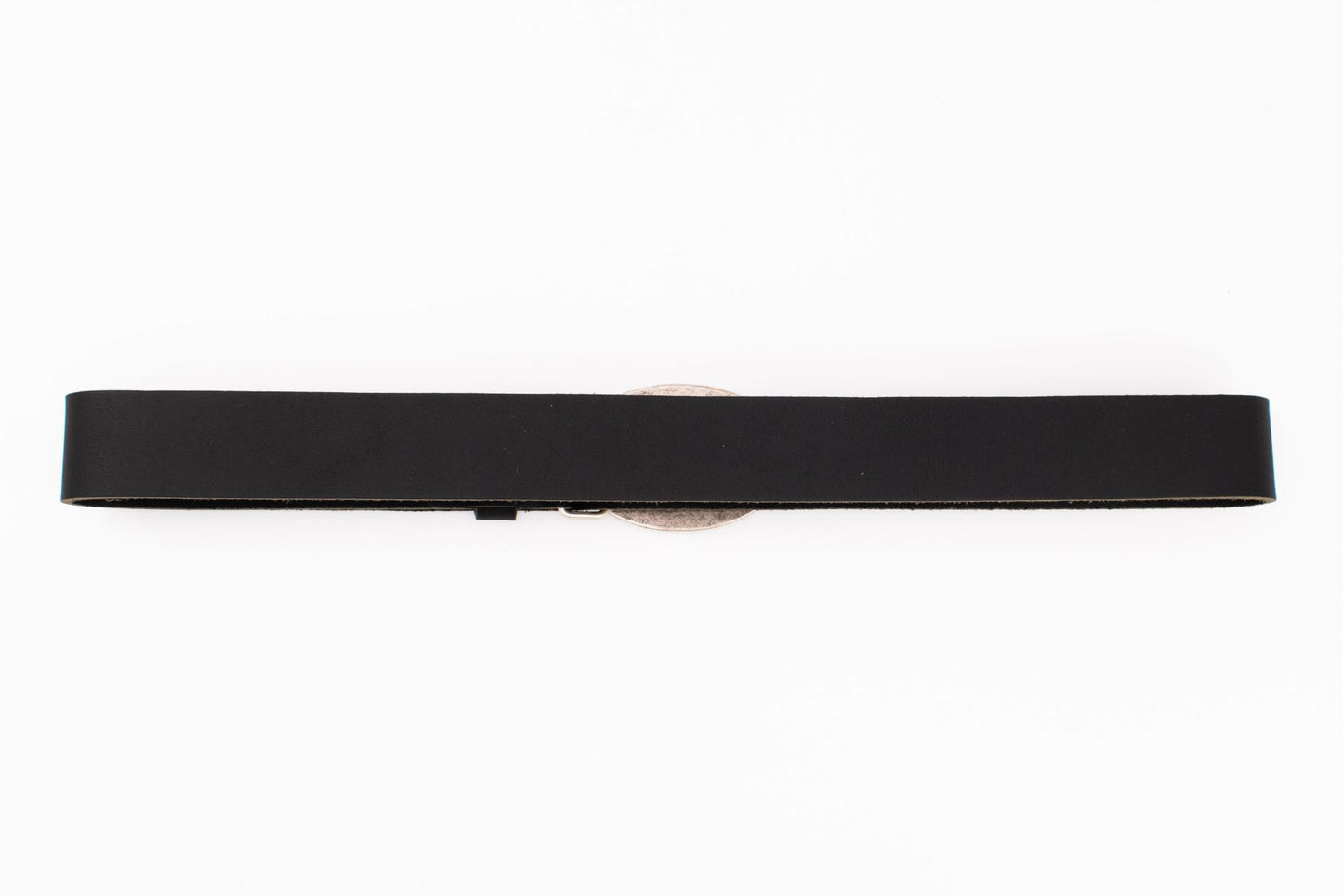 Black Trachten Belt with Deer Buckle and Fur Inlay