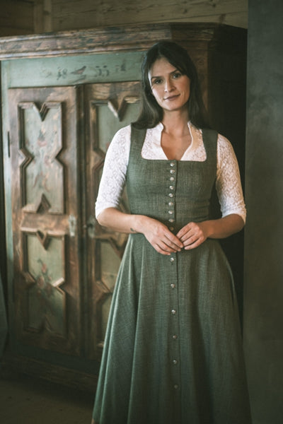 Berwin 3/4 Sleeve Lace Dirndl Blouse "Joyce" white