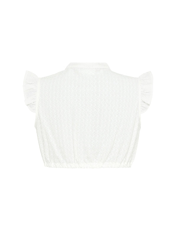 Berwin Sleeveless Dirndl Blouse "Julia" white