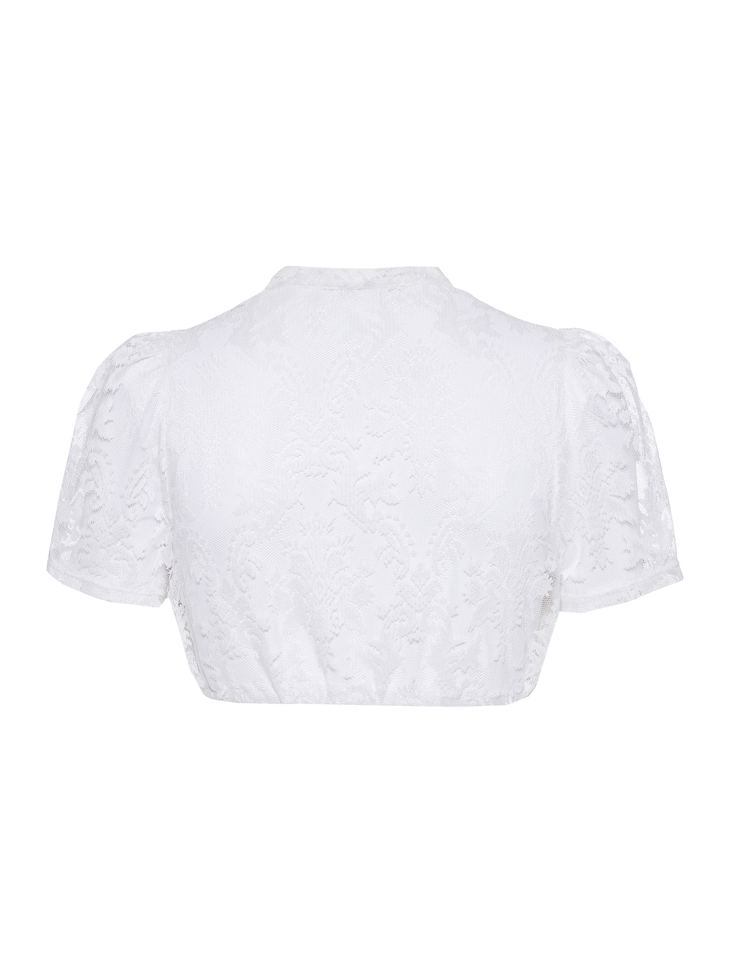 Berwin High-Neck Lace Dirndl Blouse, Ecru