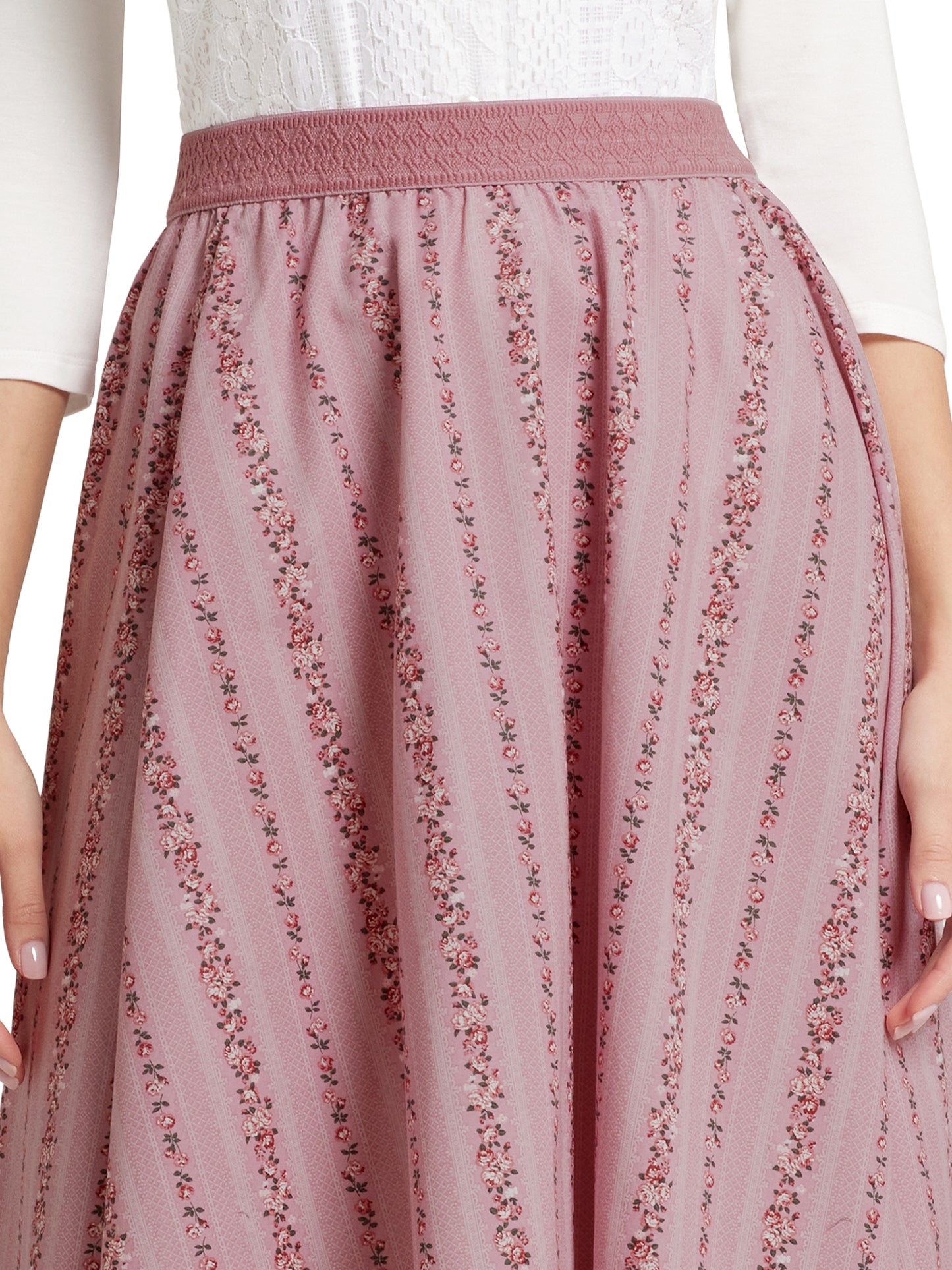 Berwin Traditional Skirt, Rose — 70cm