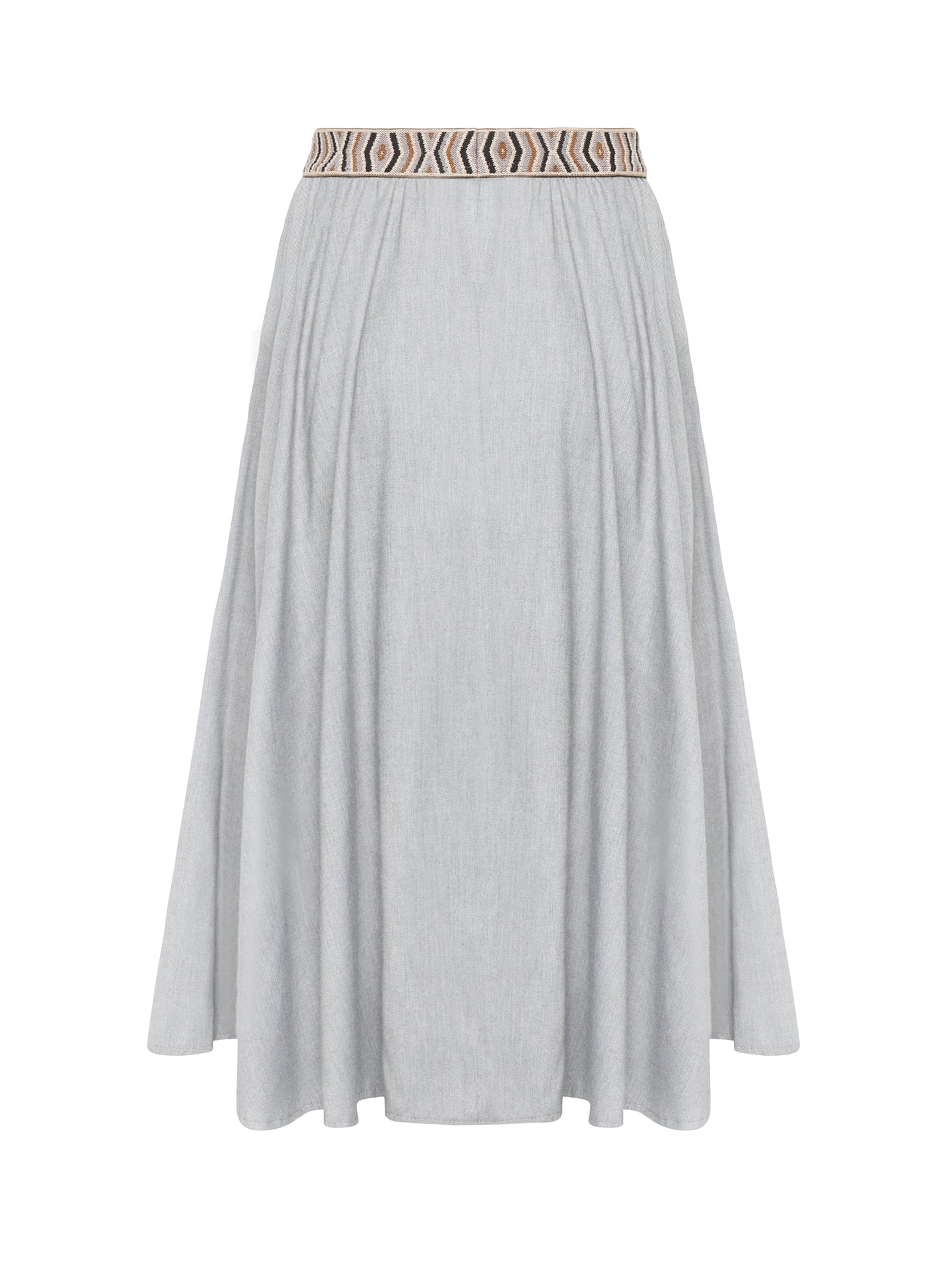 Berwin Traditional Skirt, Medium Grey — 75cm