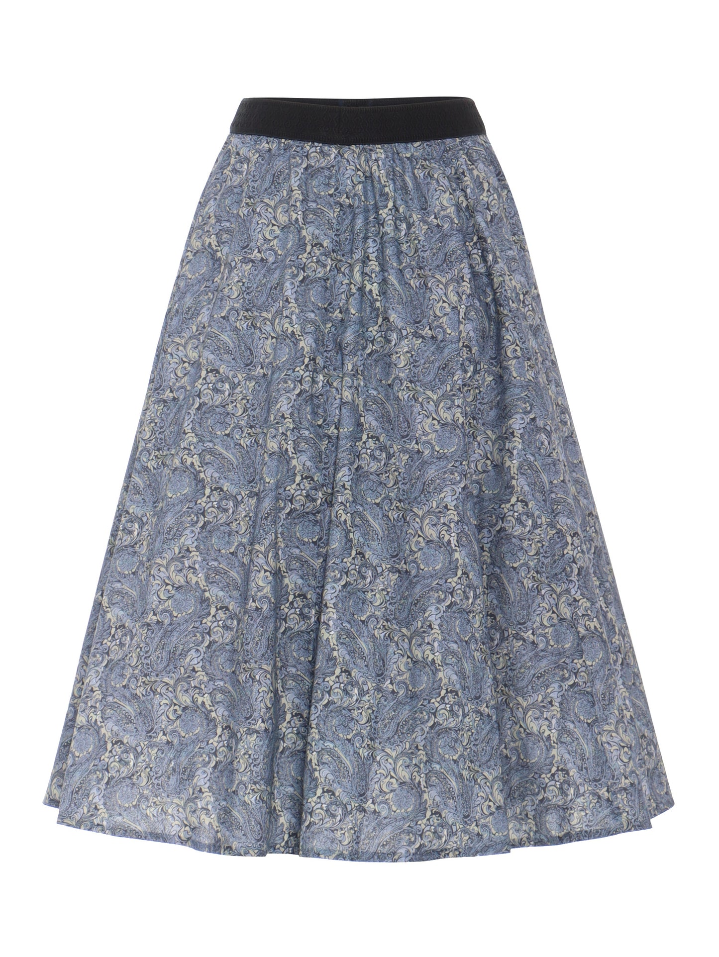 Berwin Traditional Skirt, Denim Blue — 75cm