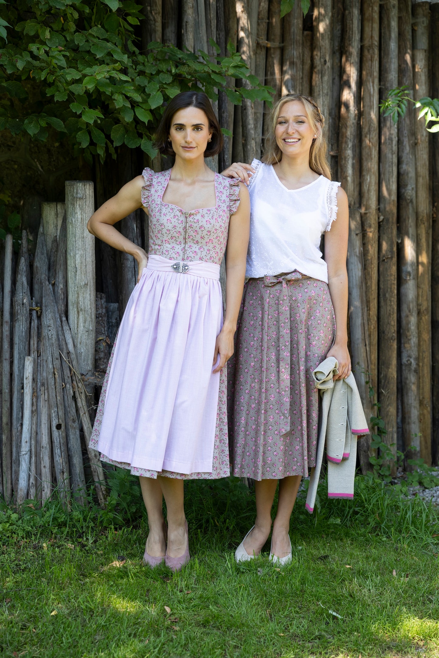 Berwin Traditional Skirt, Taupe — 75cm