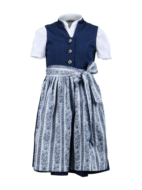 Barwolf Girls Dirndl 3 pcs. "Tessa" blue