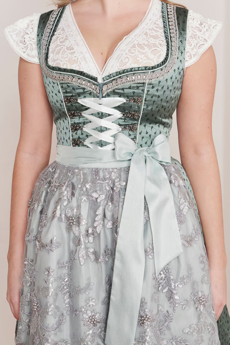 Kruger Mini Dirndl 2pcs. 50cm "Hira" green