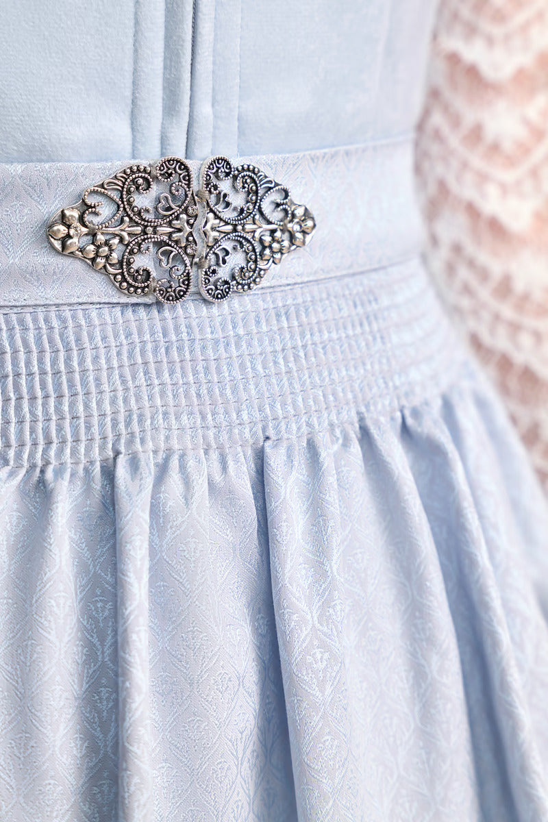 Kruger Midi Dirndl 2pcs. 60cm "Alisha" light blue