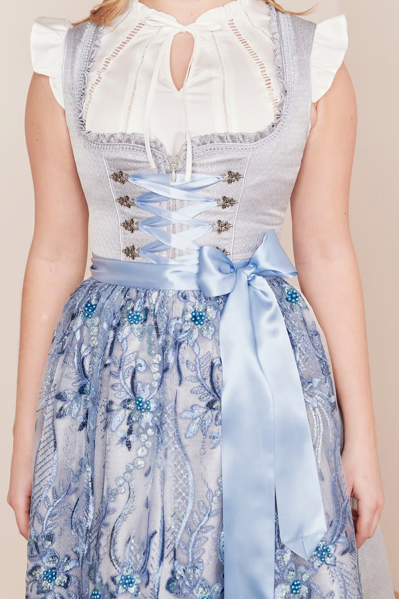 Kruger Mini Dirndl 2pcs. 50cm "Karlotta" blue