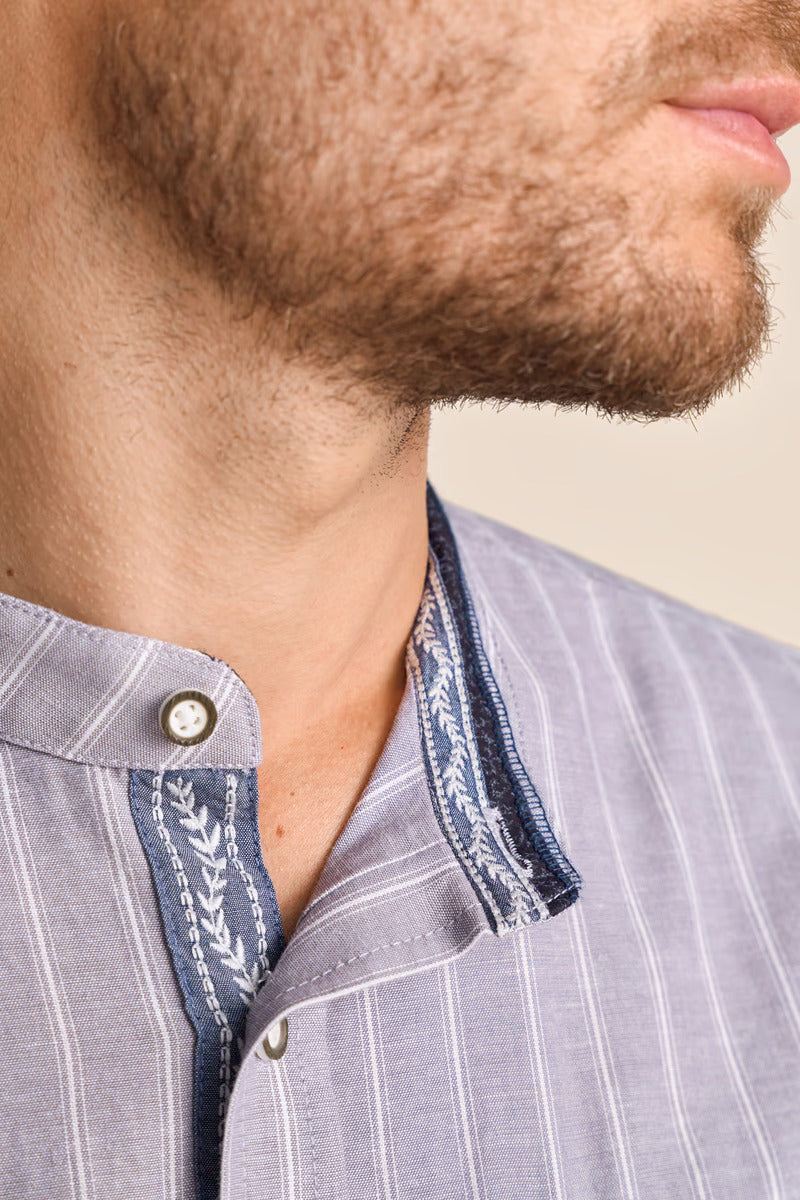 Krueger Traditional Long Sleeve Shirt "Samir" gray