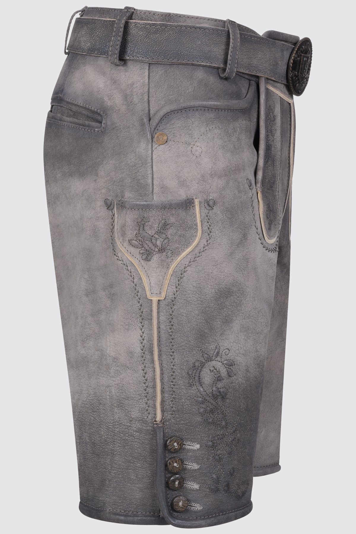 Kruger Wincent lederhosen gray, detail