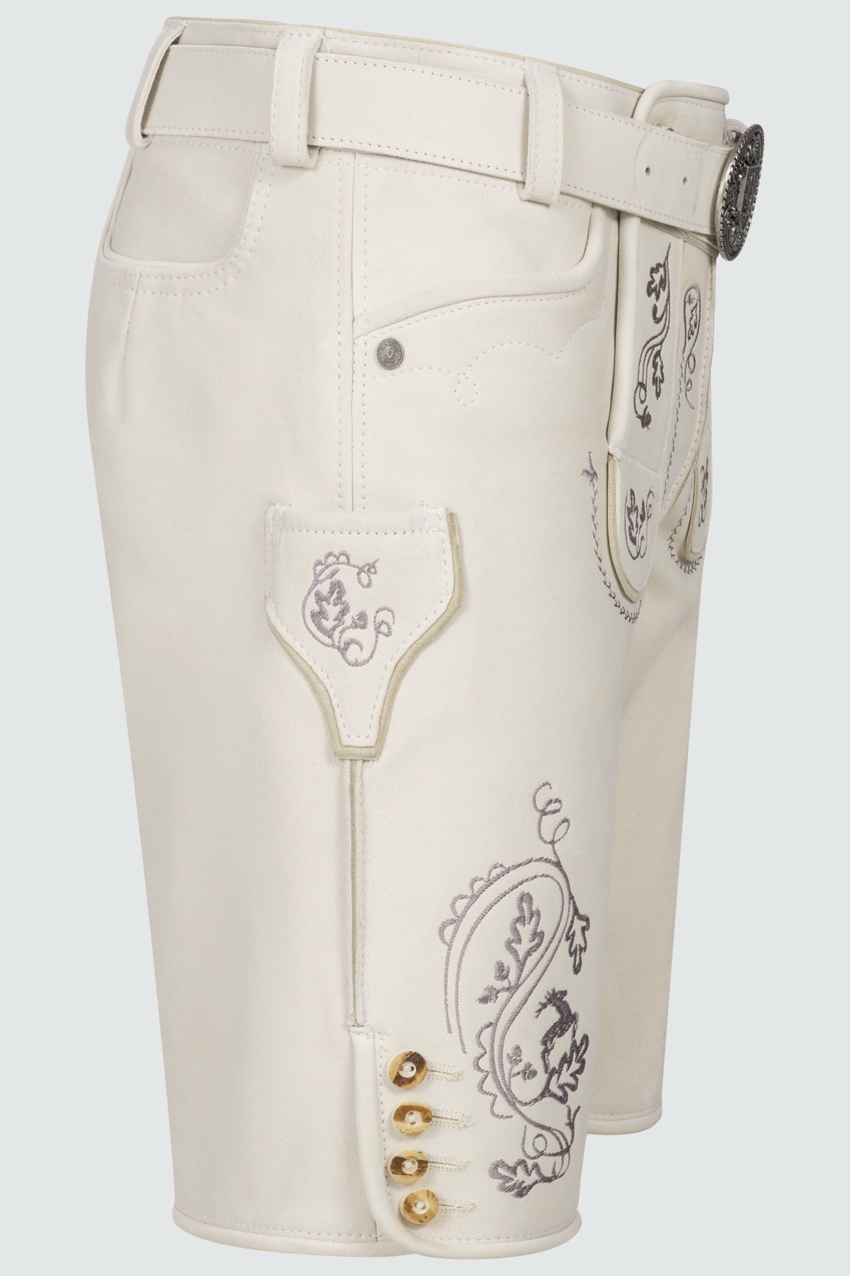 Kruger Evan lederhosen ecru, detail