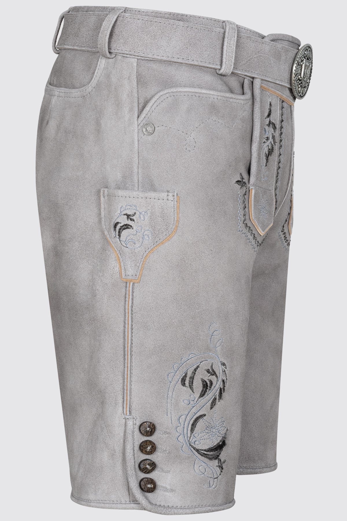 Kruger Heiko lederhosen gray, detail