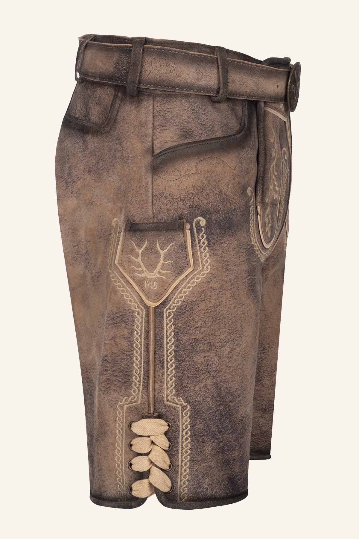 Kruger Magnus lederhosen brown, detail