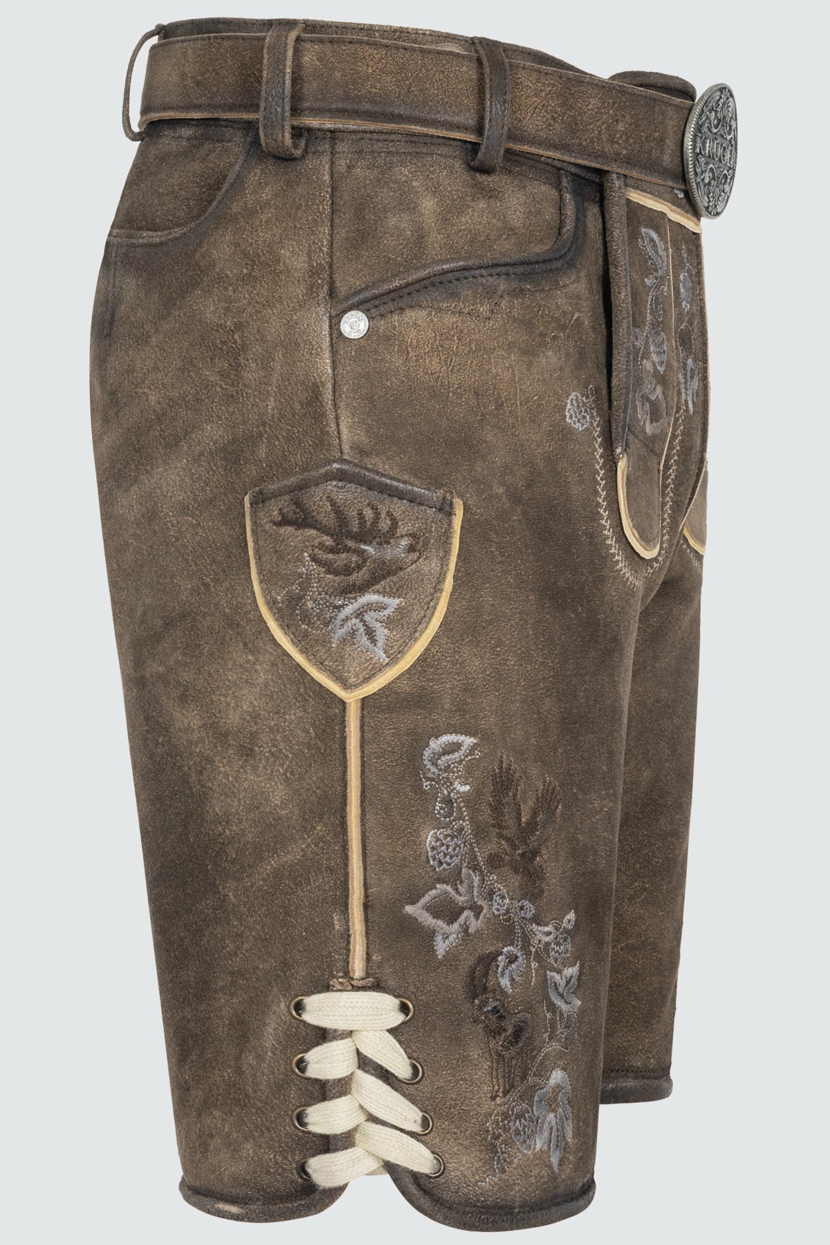 Kruger Ulli lederhosen brown, detail