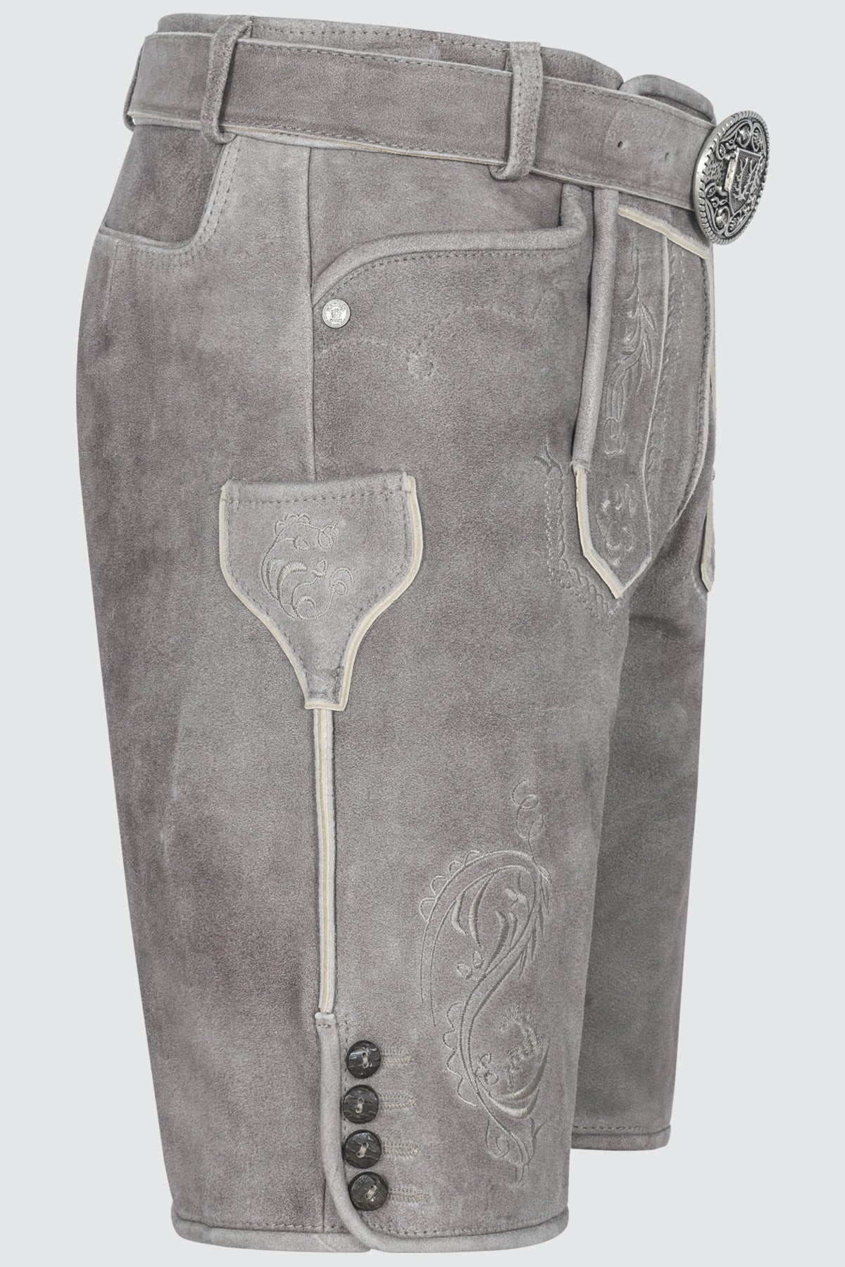 Kruger Maik lederhosen gray, detail
