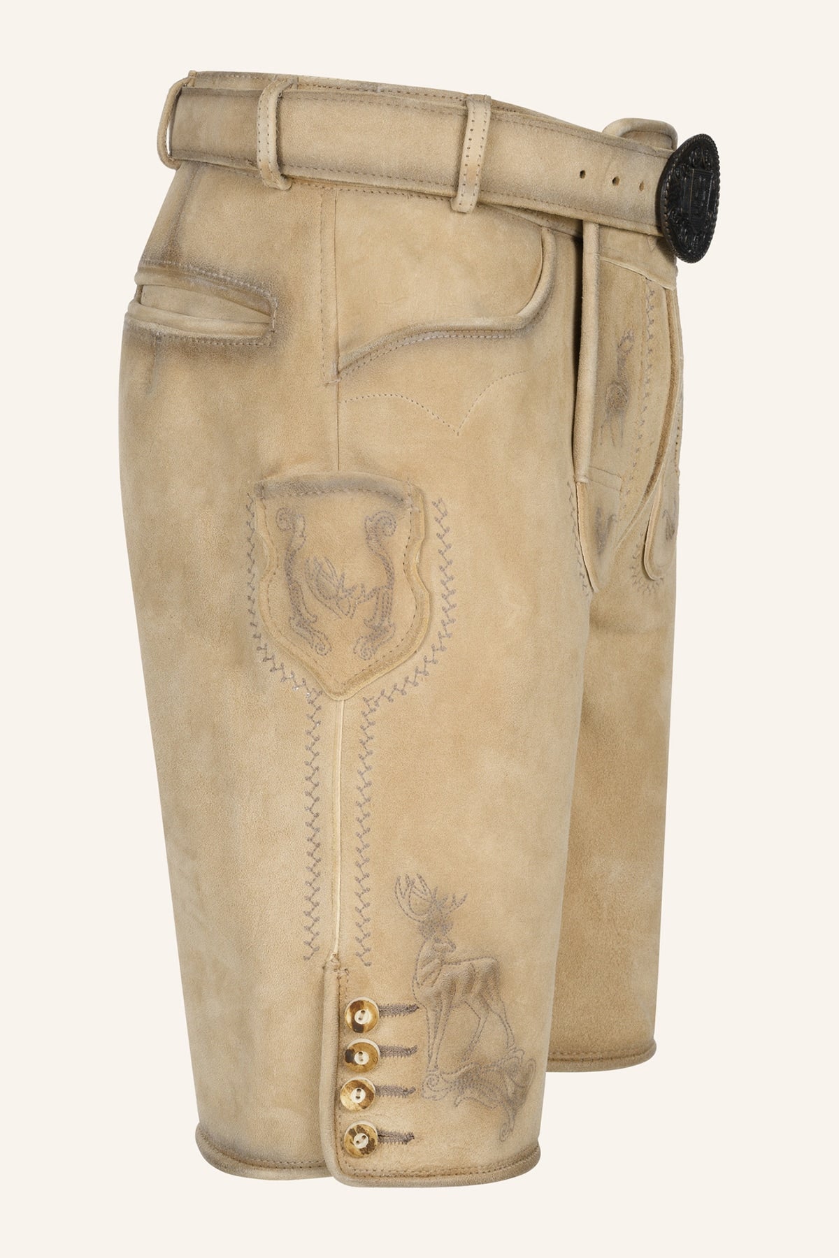 Kruger Thaddeus lederhosen beige, detail