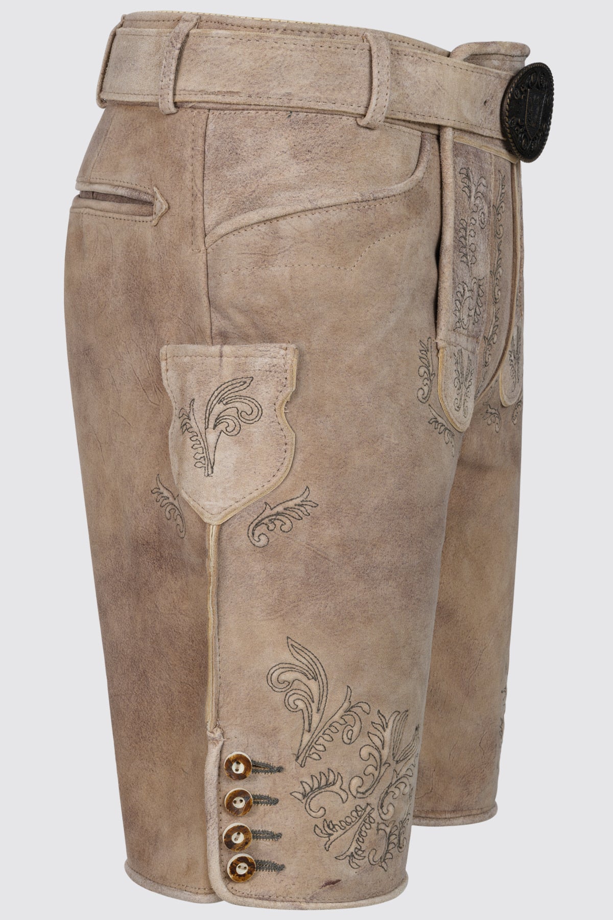 Kruger Patrizio lederhosen beige, detail