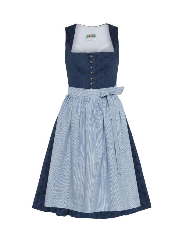 Berwin Long Dirndl 2pcs. 70cm "Dahlia" navy
