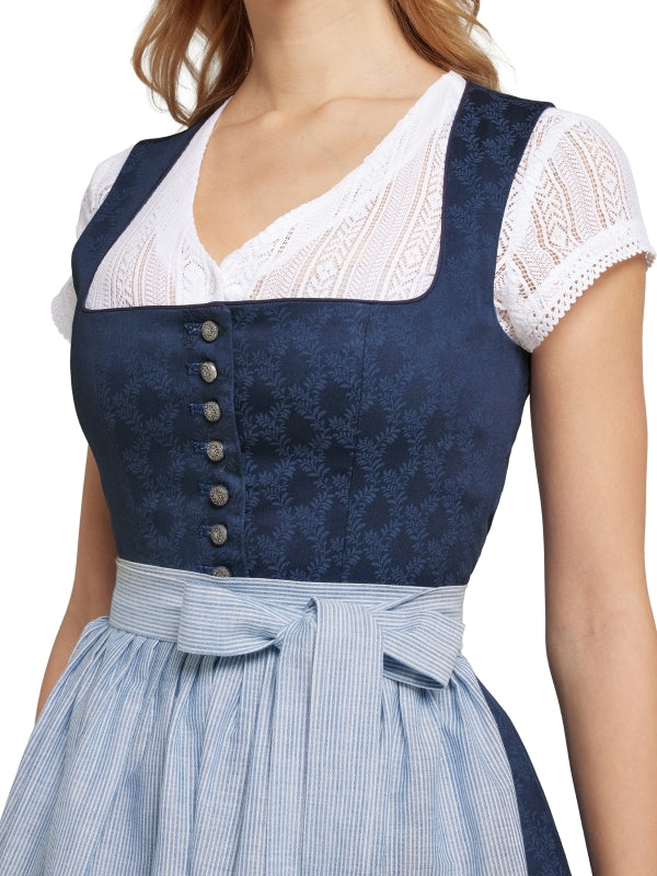 Berwin Long Dirndl 2pcs. 70cm "Dahlia" navy