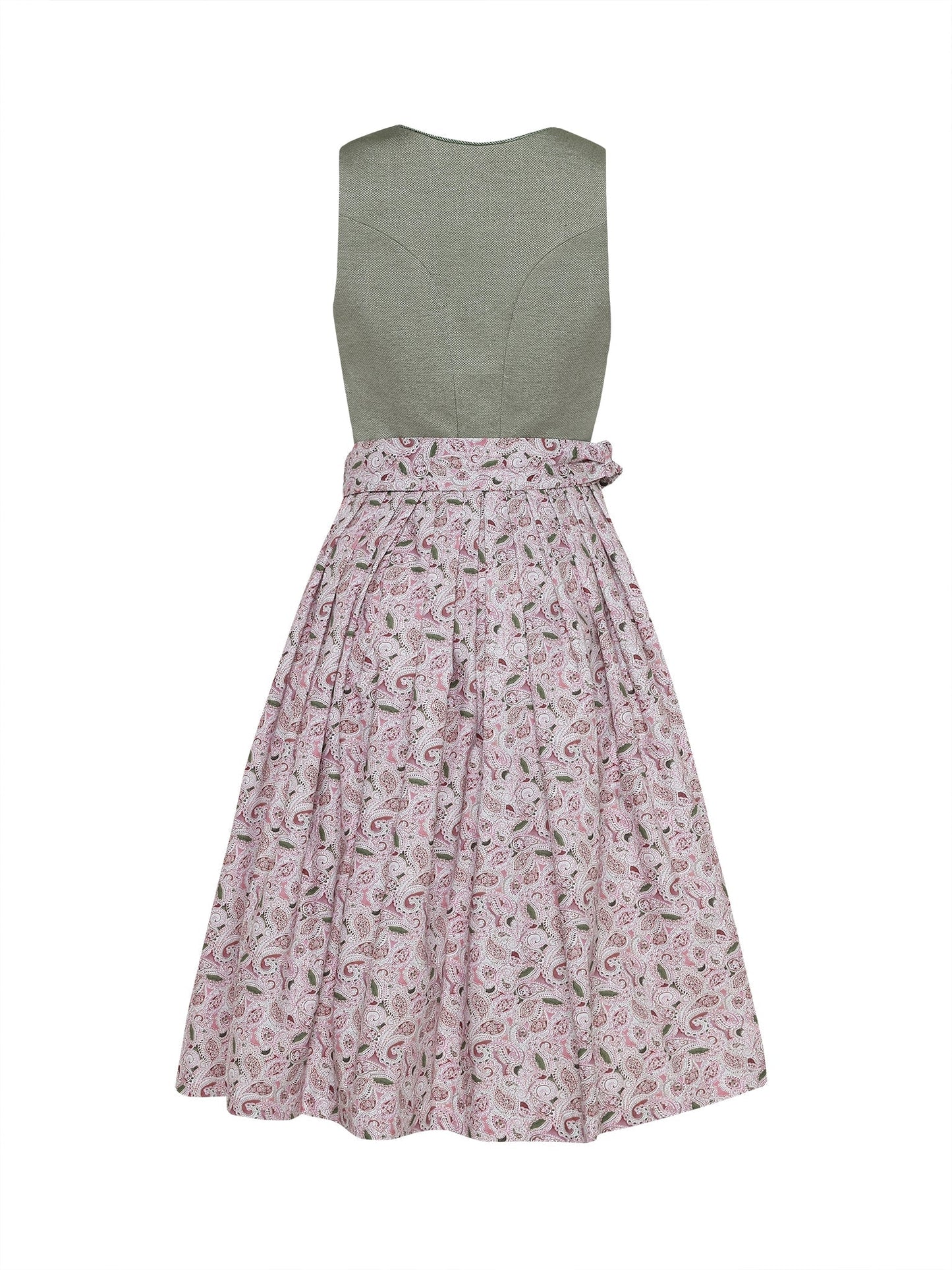 Dirndl with plain top and paisley skirt