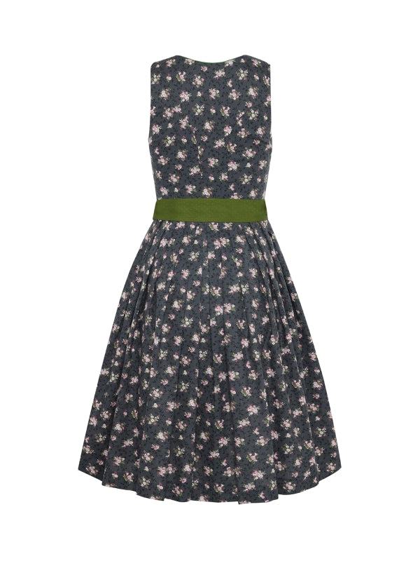 Berwin Midi Dirndl 2pcs. 60cm "Ottilie" anthracite (size 38,44)