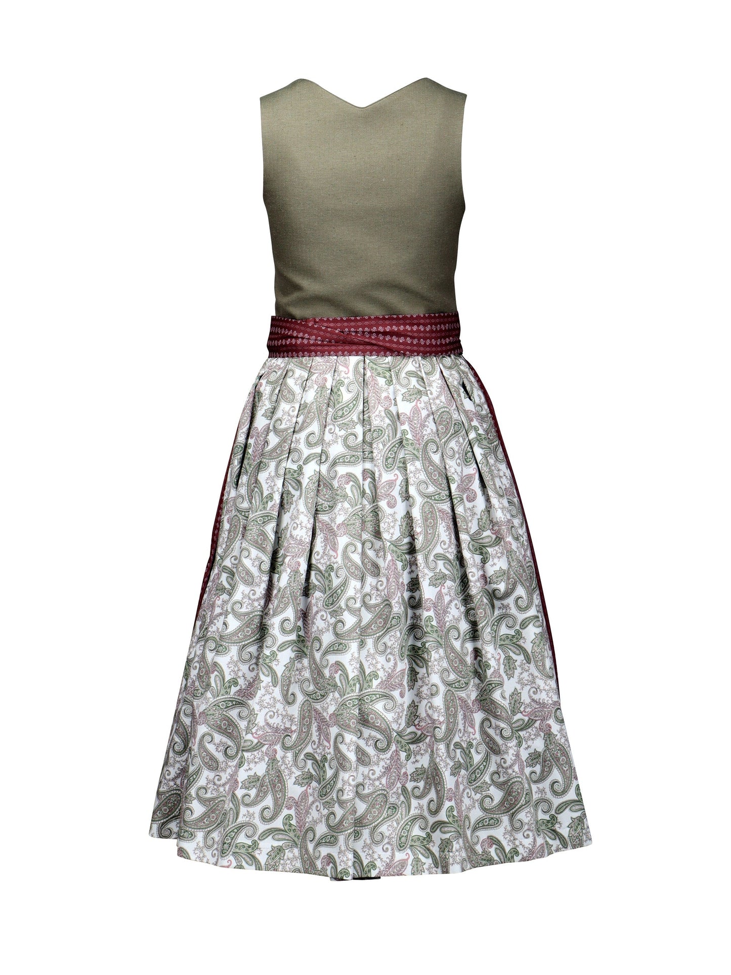Dirndl with paisley skirt and frog mouth