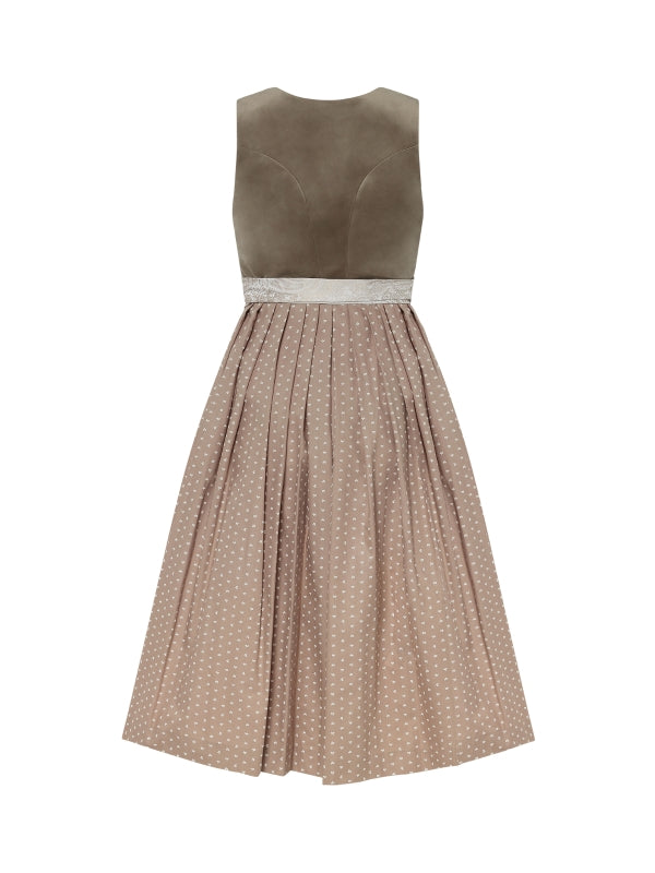 Berwin Velvet Dirndl 2pcs. 80cm "Heike" beige