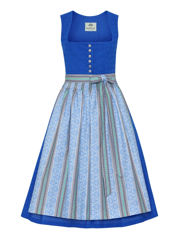 Berwin Long Dirndl 2pcs. 70cm "Marga" blue