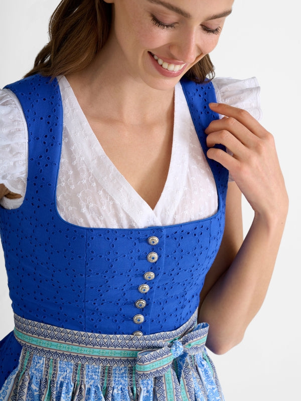 Berwin Long Dirndl 2pcs. 70cm "Marga" blue