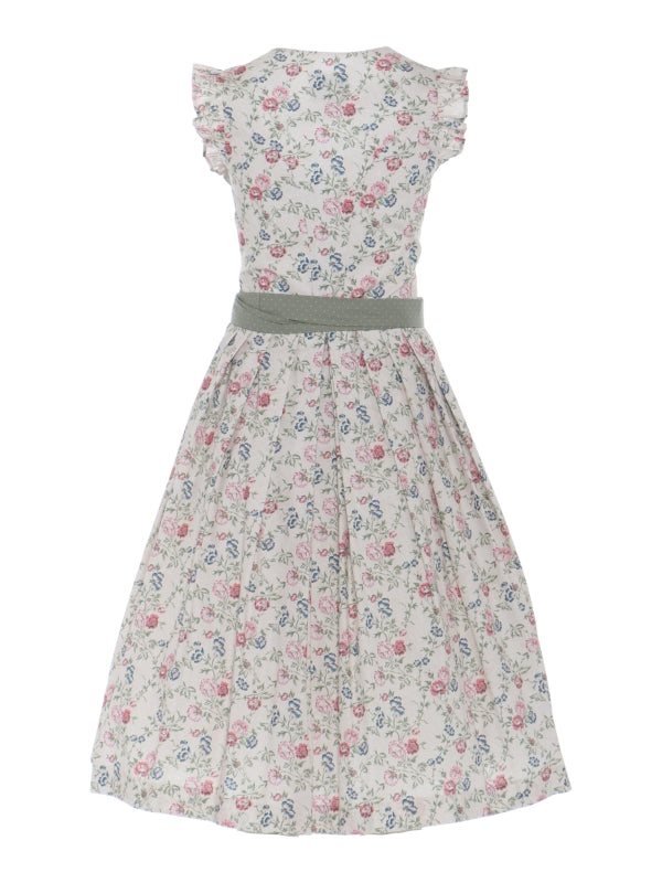 Berwin Long Dirndl 2pcs. 75cm "Laura" pink/green
