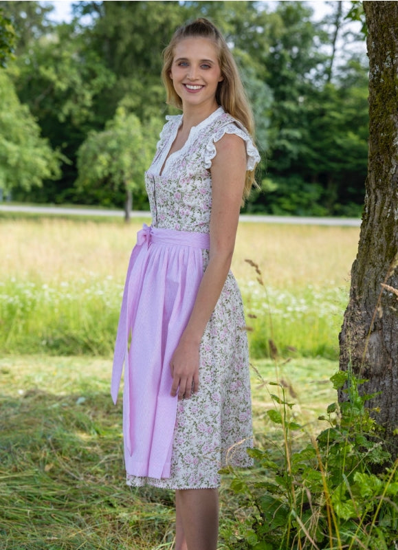 Berwin Long Dirndl 2pcs. 75cm "christel" pink