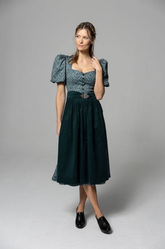knee length dresses for ladies Original Stockerpoint Bachfeld Women's Black Dirndl