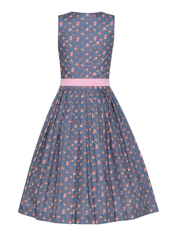 Berwin Long Dirndl 2pcs. 70cm "Daisy" rose/blue