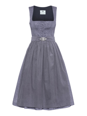 Berwin Long Dirndl 75cm Ute anthracite — front