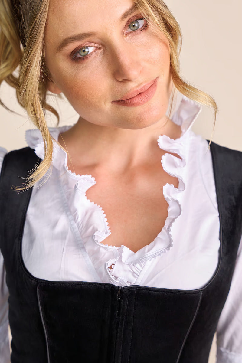Kruger Midi Dirndl 2pcs. 60cm "Lona" black (36,38,44,46) closeout