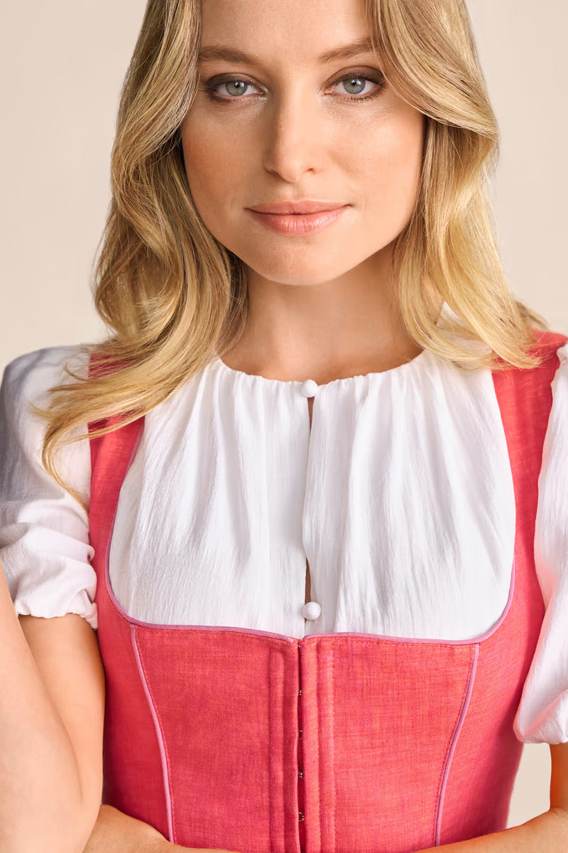 Kruger Midi Dirndl 2pcs. 60cm "Amandine" red (low stock)