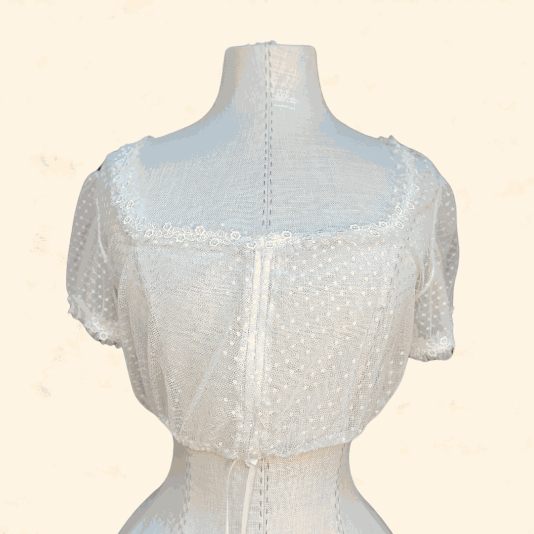 Ecru lace blouse from Kruger Collection Dirndl, made of 100% polyester, size 36.