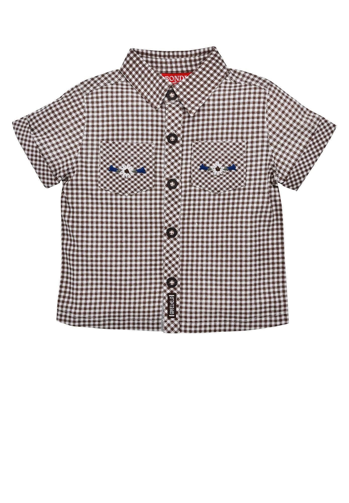 Trachtenhemd kariert - check brown/white