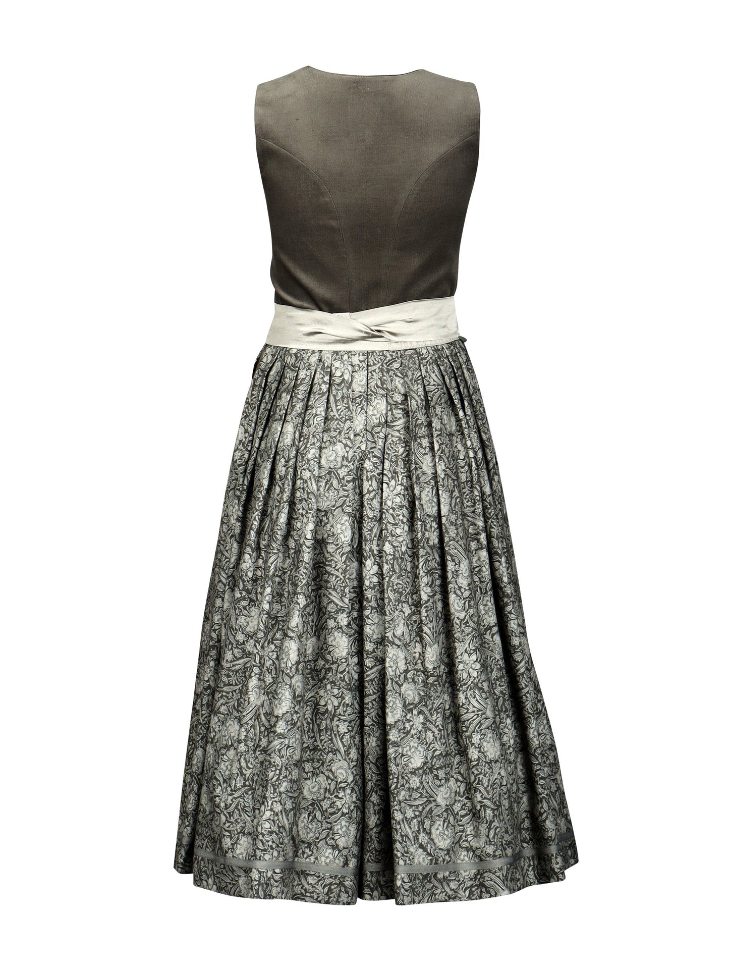 Dirndl with corduroy top and silk apron
