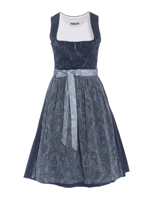 Berwin Long Dirndl 2pcs. 70cm "Doris" blue