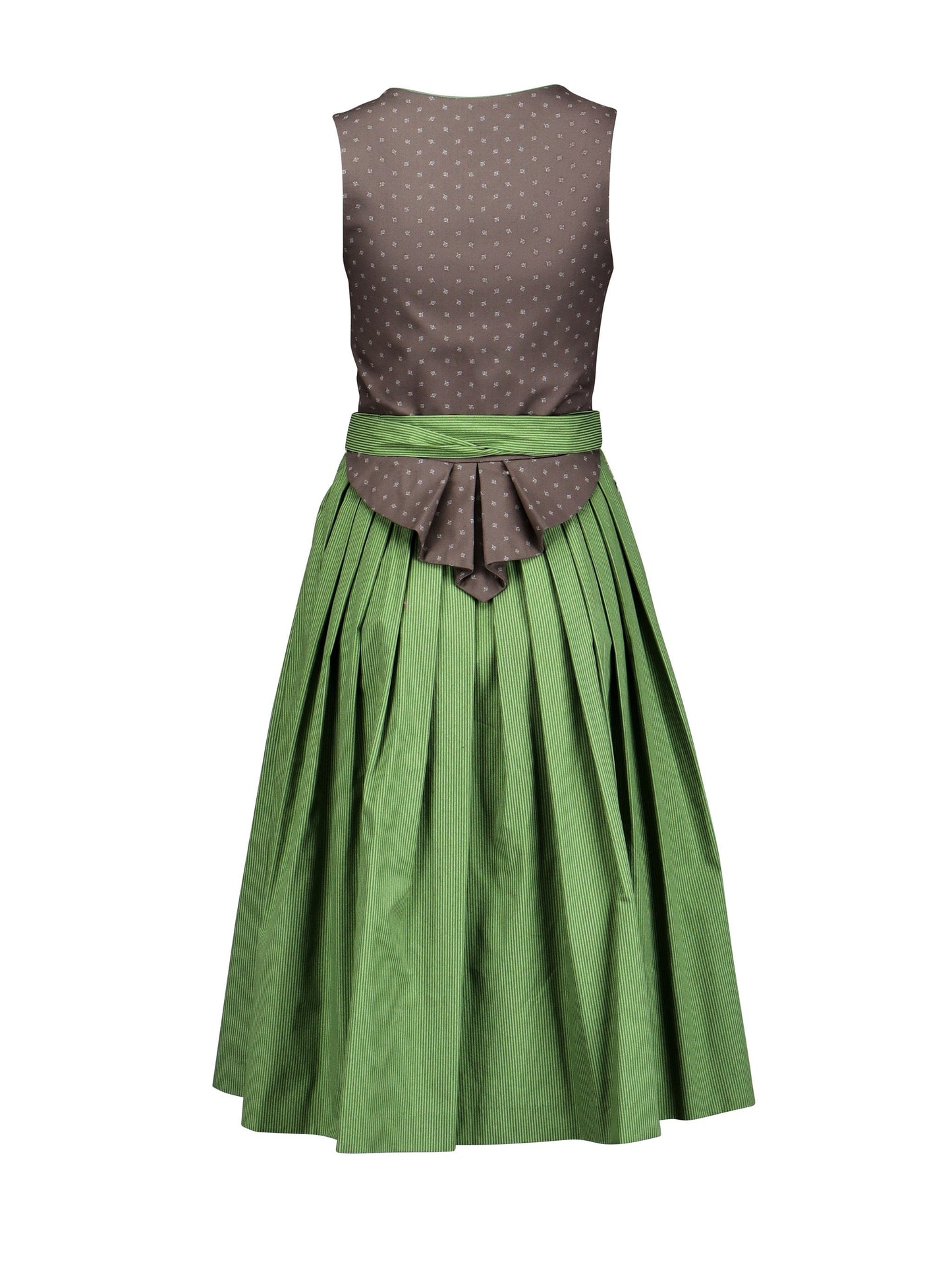 Dirndl with horizontally striped apron