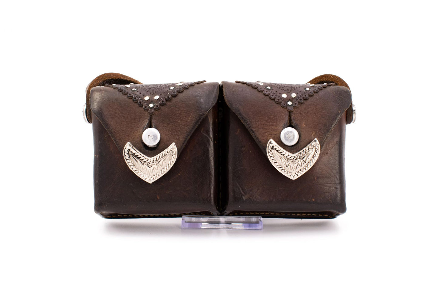 Sima Austrian Leather & Canvas Field Shoulder Bag with Mechanical Carabiner Snap